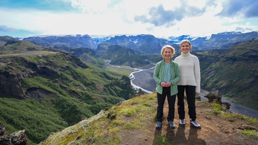 ICELAND will begin talks on a defensive partnership with the EU, von der Reyen said  