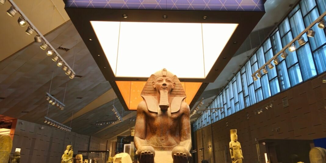 View inside the Grand Egyptian Museum, which will open in 2025  