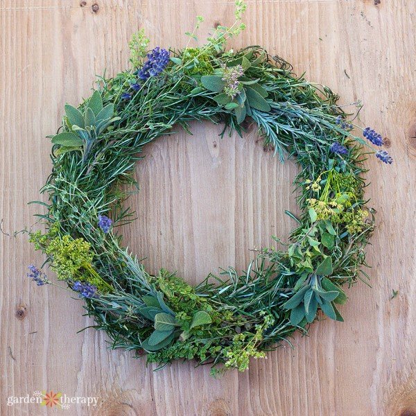 herbal wreath for the kitchen