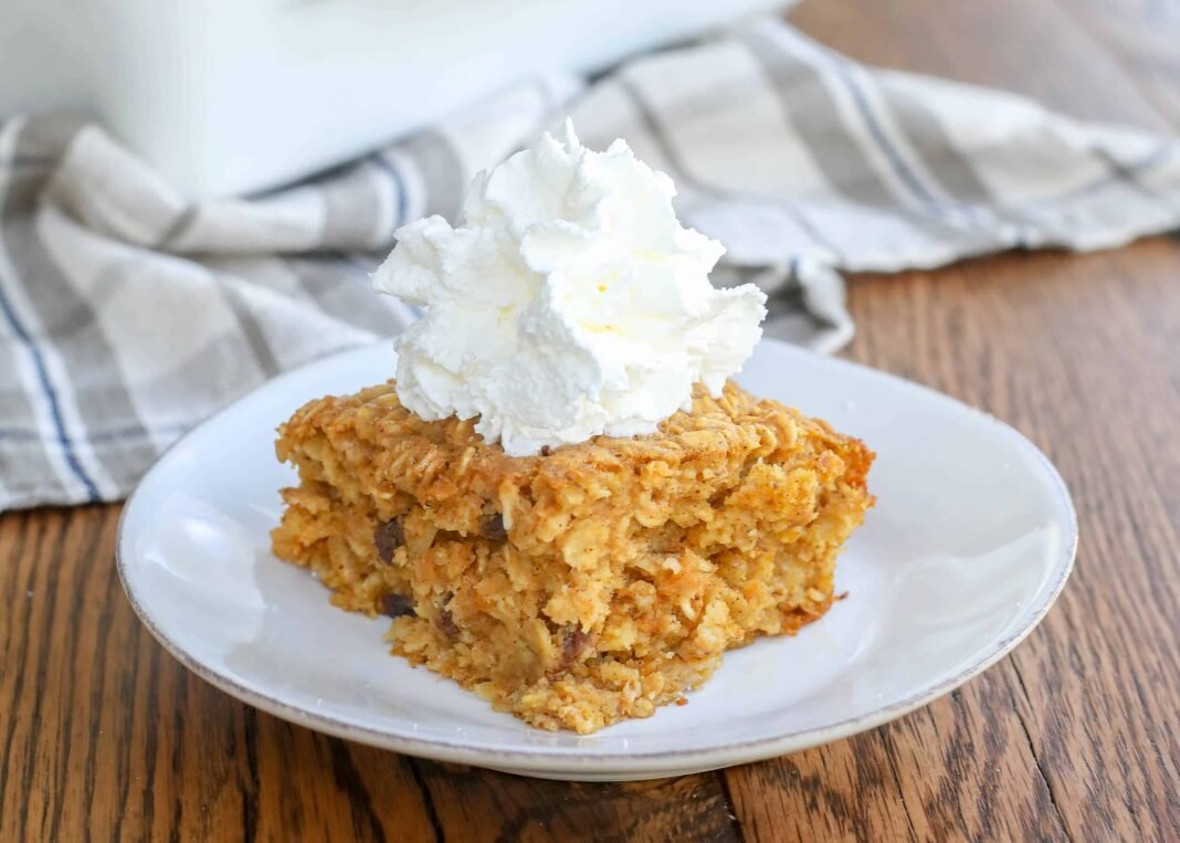 Pumpkin Baked Oatmeal - Barefeet In The Kitchen