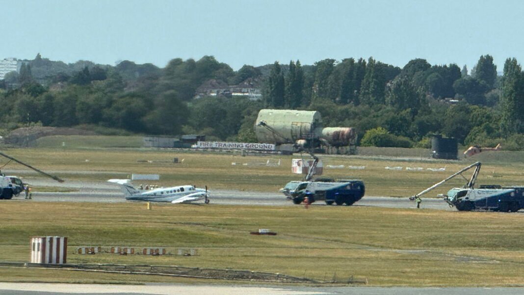 Confusion at Birmingham Airport in the UK after an emergency landing  