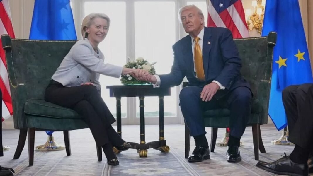 Von Der Leyen responds to Draghi and defends EU-US customs contracts  