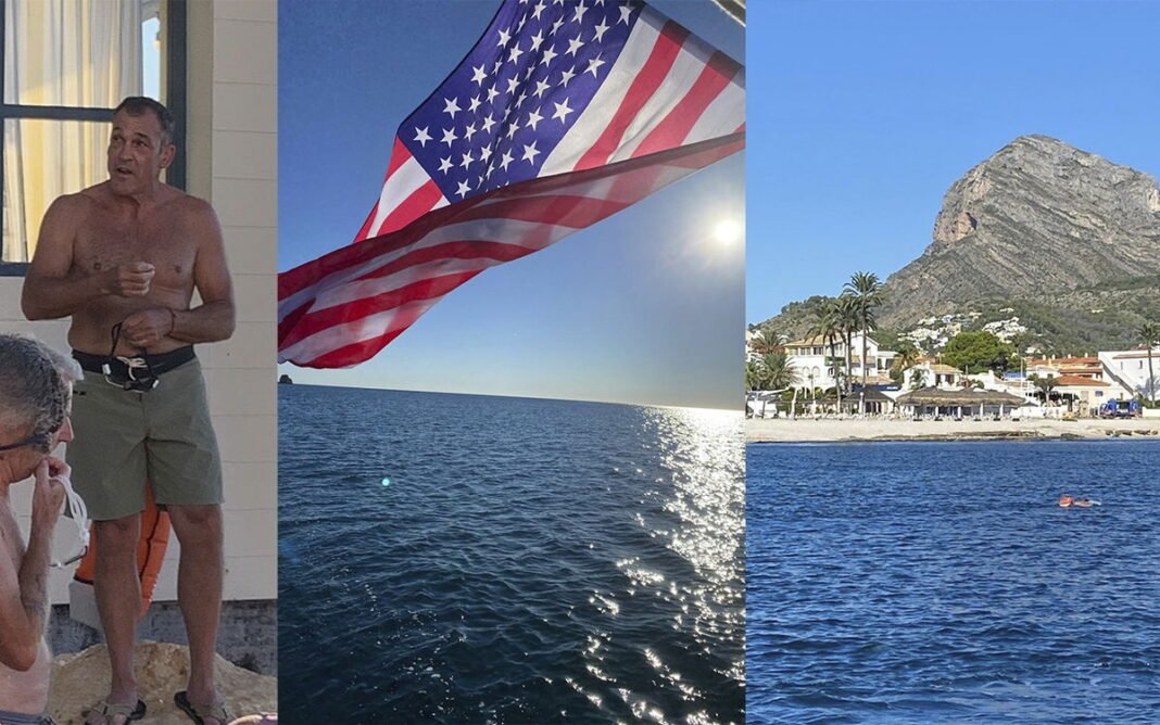 Ladder 5 Firefighters lead the 9/11 Memorial Swim to pay tribute to their colleagues  