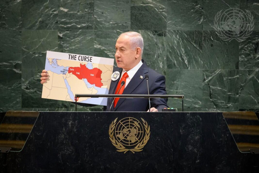 UN71120129.jpg As Netanyahu speaks, historic strike at the United Nations