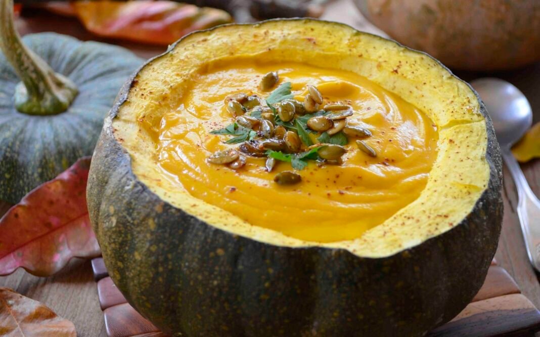 Curried Pumpkin Soup in an Edible Pumpkin Bowl [Vegan] – One Green Planet