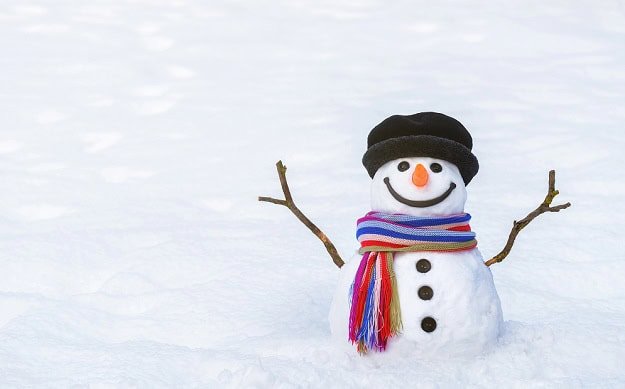 A happy snowman.