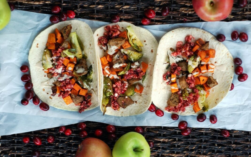 Thanksgiving Leftovers Tacos With Cranberry Salsa [Vegan, Gluten-Free] – One Green Planet