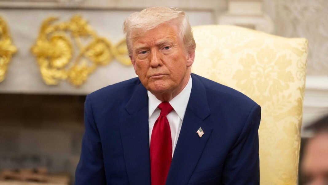 Video: Shocking moment guest collapses next to Trump during live White House briefing  