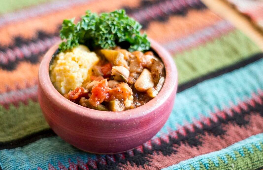 Eggplant Chickpea Stew With Polenta [Vegan, Gluten-Free] – One Green Planet