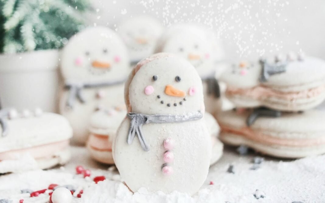 Snowman Macarons [Vegan, Gluten-Free] – One Green Planet