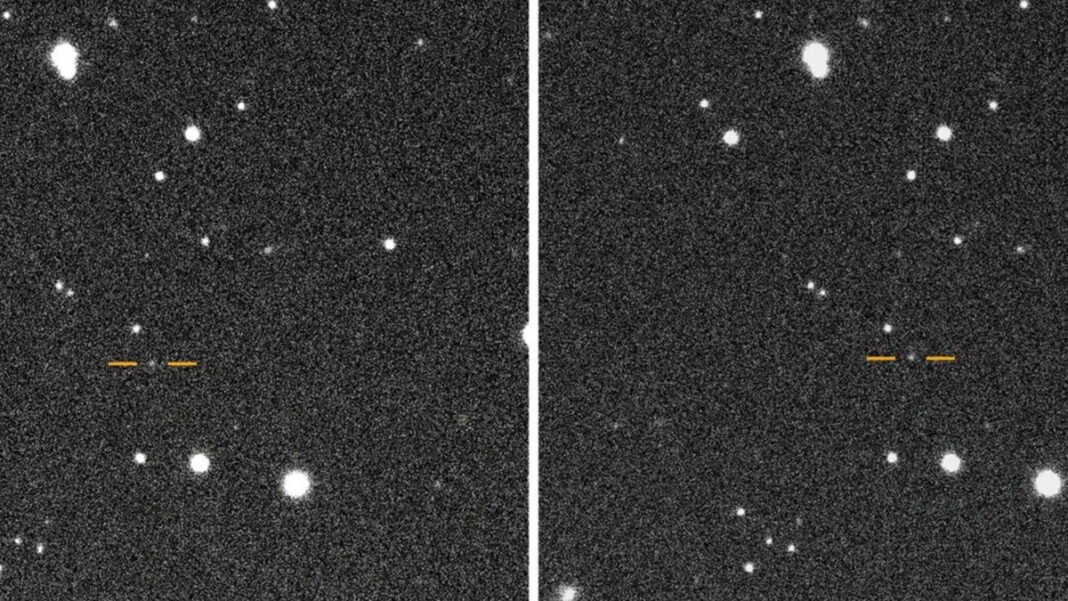 A giant asteroid disappears from view near Earth, hiding in the sun's blind spot  