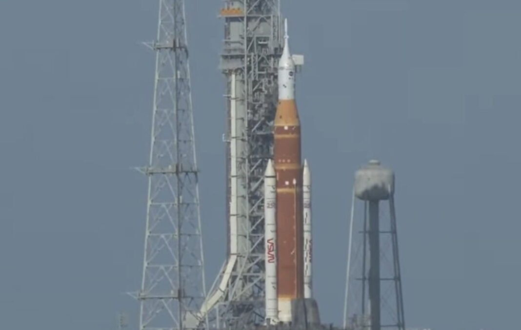 After years of delays, NASA's moon rocket finally launches - this time carrying astronauts.  