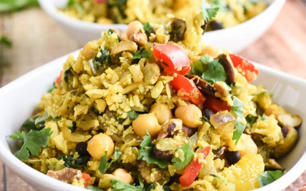 Turmeric Cauliflower Pilaf Vegetable Bowl [Vegan] – One Green Planet