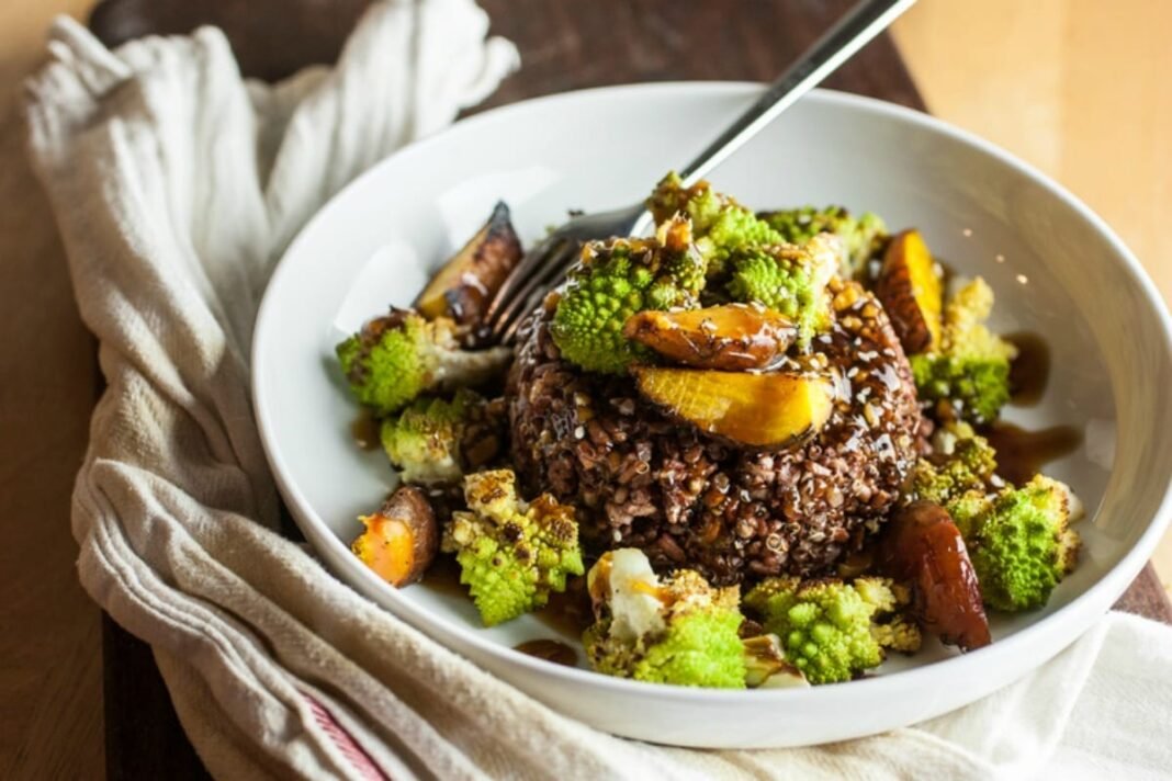 Teriyaki Romanesco and Beet Bowl [Vegan, Gluten-Free]